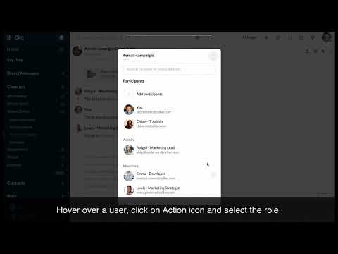 Zoho Cliq | Channel - Assign/unassign roles