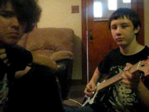 Me and my friend practicing together for our band. The Dolts #2