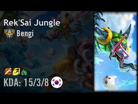 Rek'Sai Jungle vs Lee Sin - Bengi - KR Challenger Patch 6.14
