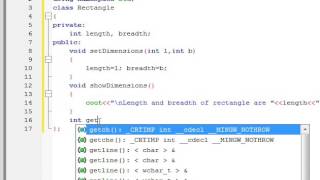 CPP program to define class Rectangle Hindi
