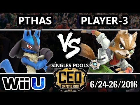 CEO 2016 Smash 4 - Player-3 (Fox) Vs. ICG | PTHAS (Lucario) SSB4 Tournament - Smash Wii U