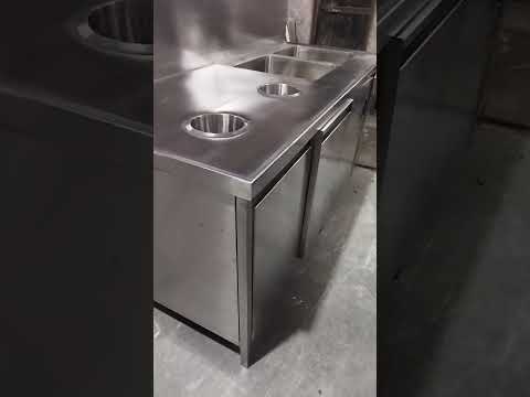 Stainless Steel Plate Wash Sink & Garbage Table