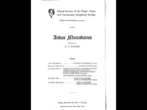 Handel - Judas Maccabaeus -16. Chorus - Hear us, Oh Lord