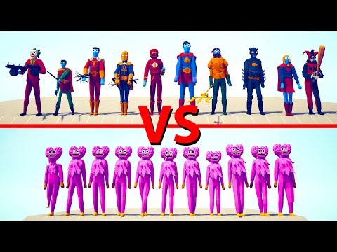 DC Team vs POPPY PLAYTIME Team - Totally Accurate Battle Simulator TABS