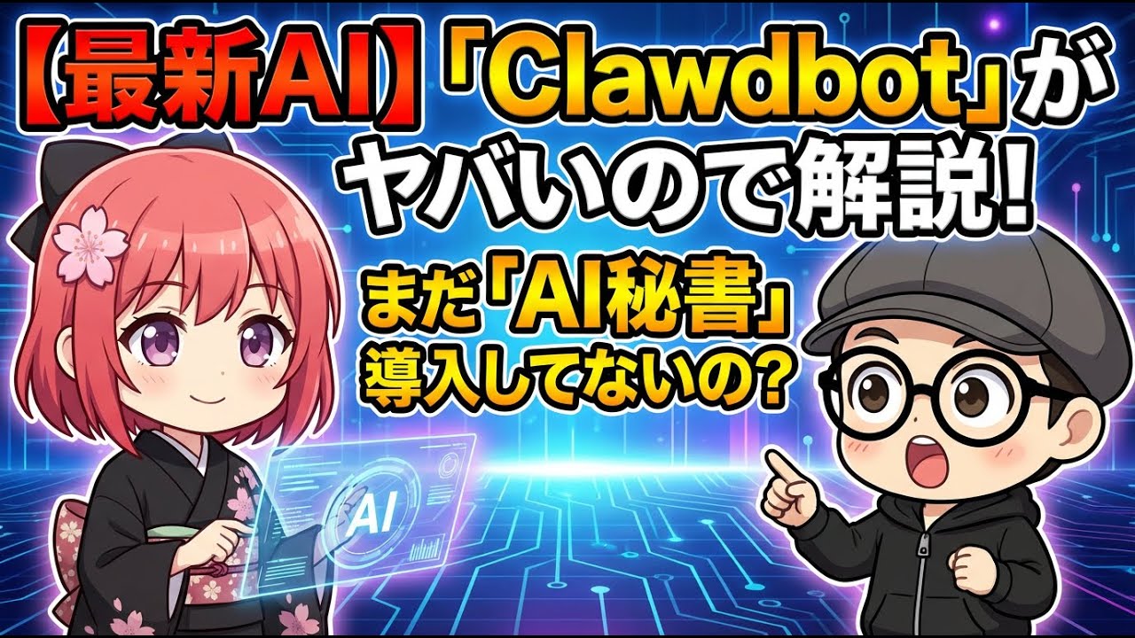 【最新AI】「Clawdbot（Openclaw）」がヤバいので解説！まだ「AI秘書」導入してないの？