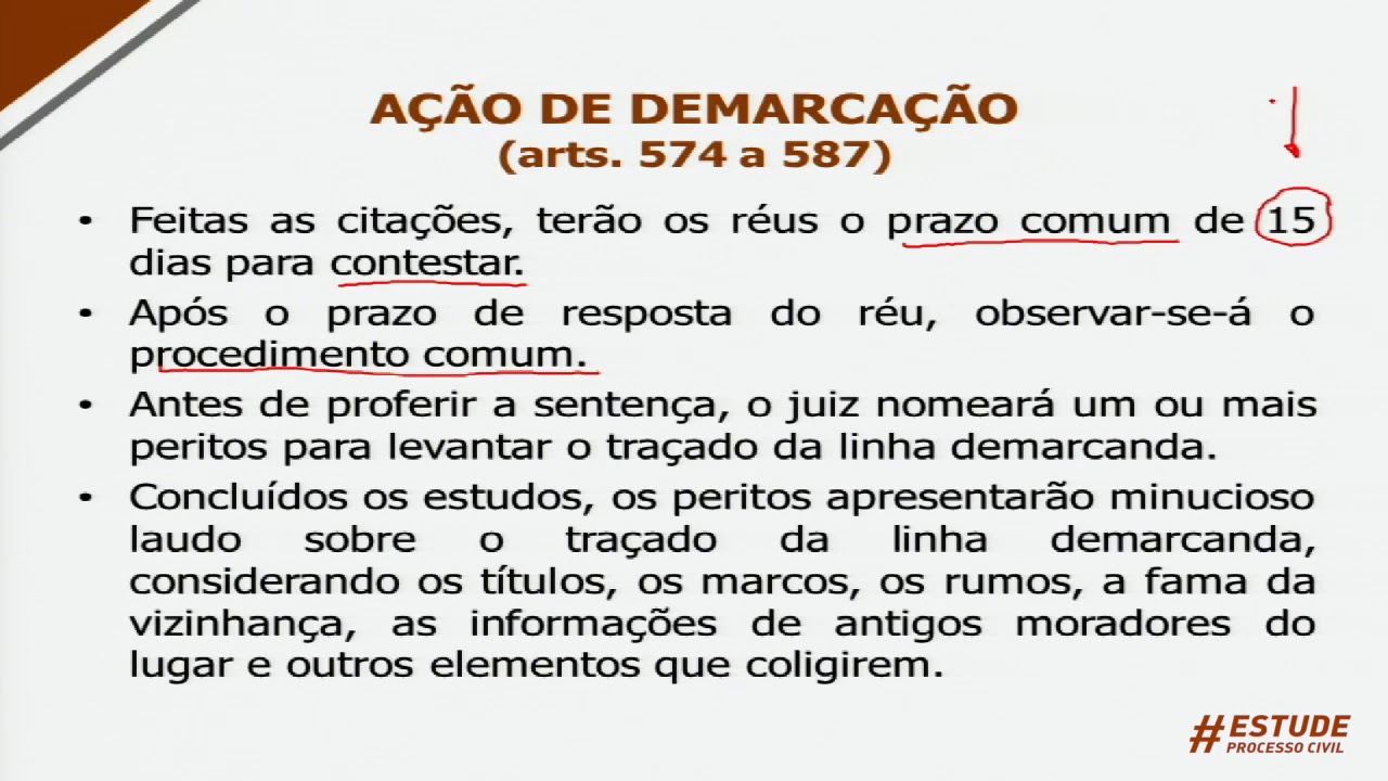 Aula 58 – Ação de Divisão e Demarcação de Terras Particulares Parte II