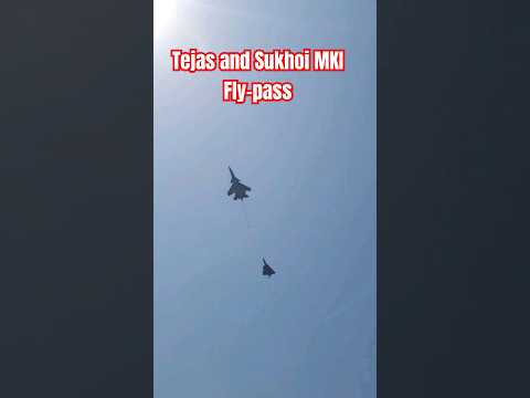 Sukhoi 30mki fly pass with Tejas #shorts #tejasmk1a #fighterjet #indianfighterjet #sukhoi30mki #iaf