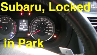 Subaru stuck in park after brake light repair