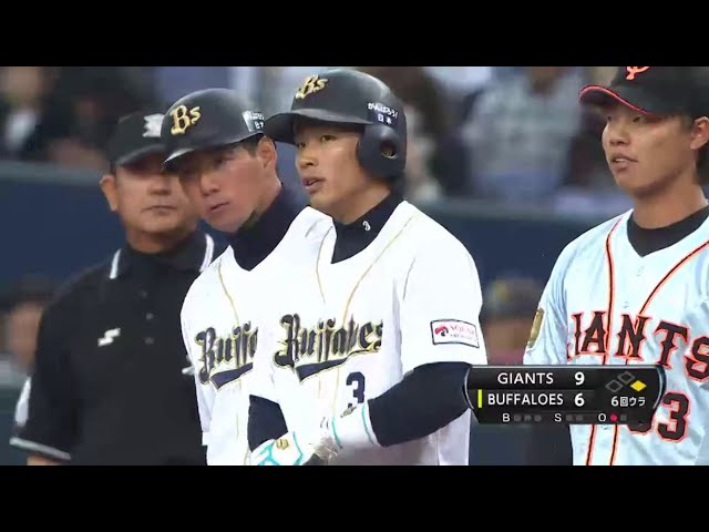 バファローズ・安達 好機で内野ゴロも快足飛ばして2打点目!! 2014/3/7 Bs-G
