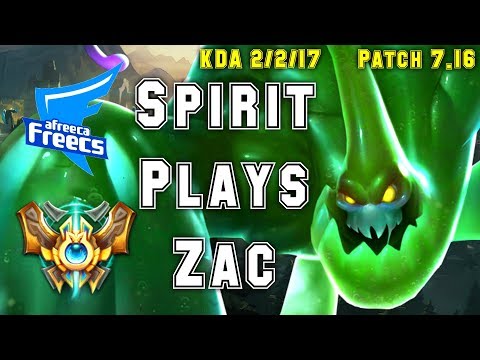 AFS SPIRIT vs SKT T1 BLANK! AFS Spirit Plays ZAC v
