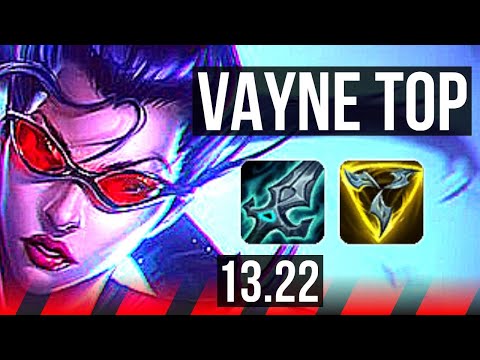 VAYNE vs YONE (TOP) | 10/0/2, 7 solo kills, Legendary, 1.2M mastery | KR Grandmaster | 13.22