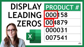 How to Display Leading Zeros in Excel