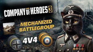 Company of Heroes 3 | 4v4 Mechanized Battlegroup Multiplayer Gameplay - No Commentary