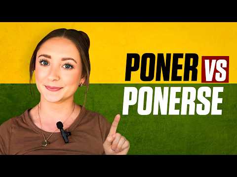 Don't be CONFUSED between Poner and Ponerse | Learn Spanish