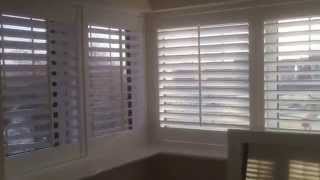 preview picture of video 'Wooden Plantation Shutters in 3 sided bay in Lichfield'