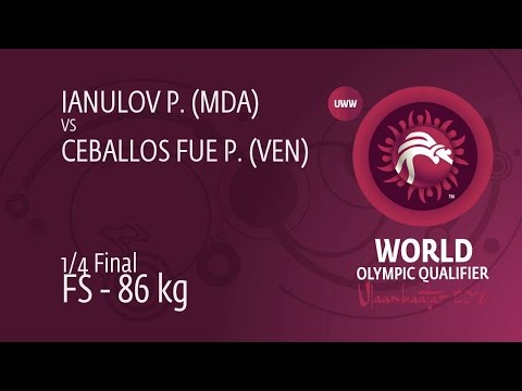 1/4 FS - 86 kg: P. CEBALLOS FUE (VEN) df. P. IANULOV (MDA), 4-4