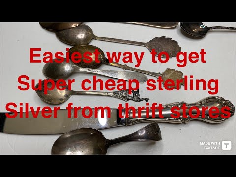 Easiest way to get almost free sterling silver from thrift stores