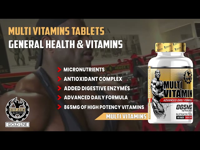 ديكستر جاكسون ملتي فيتامين تركيبة متكاملة للرياضيين تدعم الطاقة، المناعة، واستشفاء العضلات