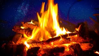 Campfire &amp; River Night Ambience 10 Hours | Nature White Noise for Sleep, Studying or Relaxation