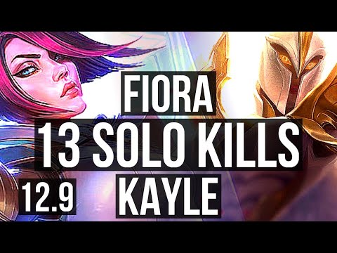 FIORA vs KAYLE (TOP) | 13 solo kills, 500+ games, 1.0M mastery | NA Diamond | 12.9