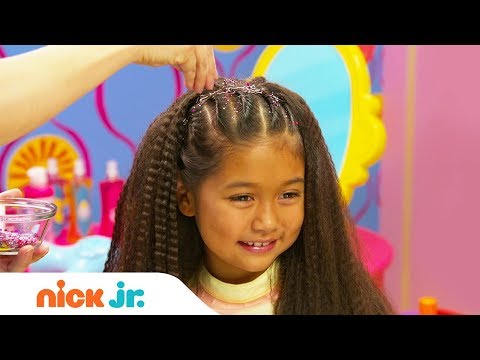 How to Create a Glittery Dance Hairdo 💃🏻 Hair DIY Style Files | Sunny Day’s Style Files | Nick Jr.