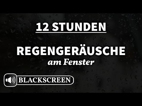 Regen am Fenster (Schwarzes Bild) Regengeräusche am offenen Fenster zum Einschlafen & Entspannen