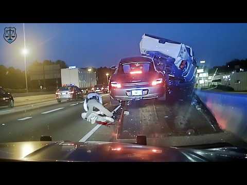 Craziest Most Brutal Police Dashcam Moments: Wild PIT Maneuvers at MAX Speed #11