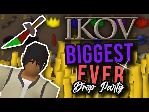 The BIGGEST *2 TRILLION* DROP PARTY ON IKOV RSPS?! + Gambling Bank!
