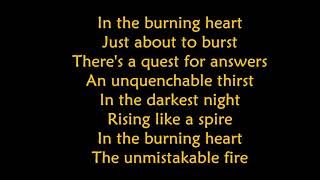 Survivor - Burning heart LYRICS ||Ohnonie (HQ) {ROCKY SOUNDTRACK}