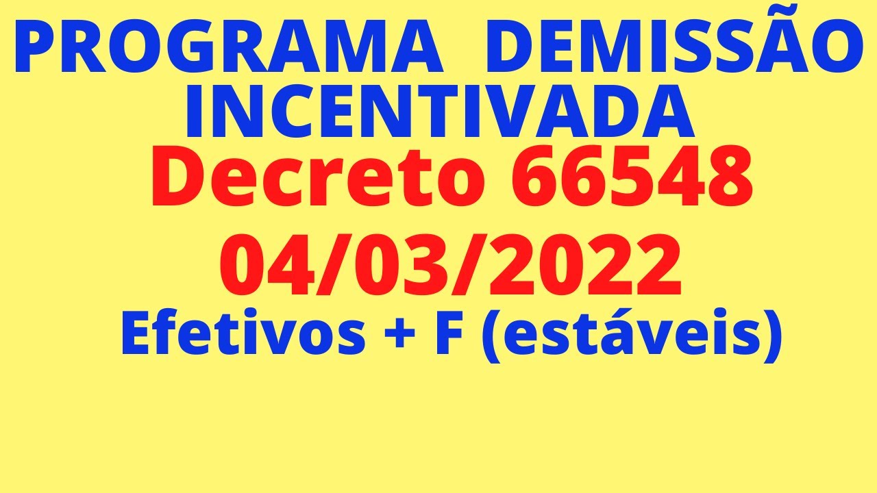PROGRAMA DEMISSÃO INCENTIVADA! JESUIS.