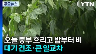 [날씨] 오늘 중부 기온 제자리, 밤부터 비...대기 건조·큰 일교차 / YTN