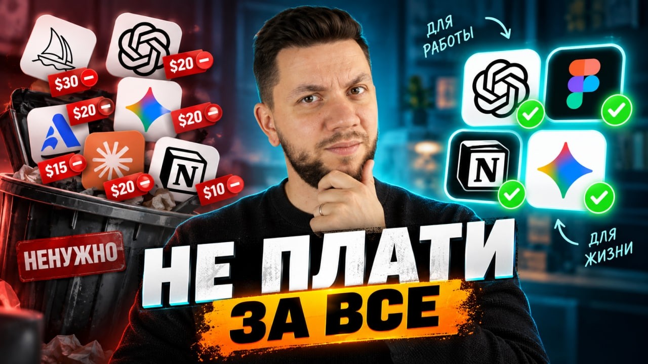 YouTube: ChatGPT уже не мой №1 — какие нейросети я использую каждый день