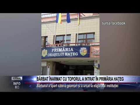 BĂRBAT ÎNARMAT CU TOPORUL A INTRAT ÎN PRIMĂRIA HAȚEG