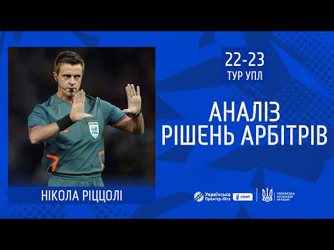 Нікола Ріццолі аналізує рішення арбітрів у матчах 22-го та 23 турів УПЛ