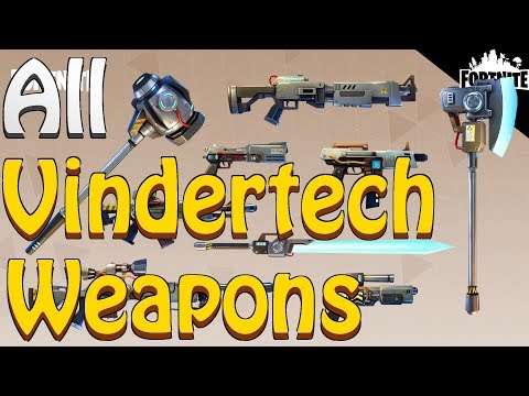 FORTNITE - ALL 9 New Vindertech Weapons (Battle Royale Smoke Grenade And Leaderboards) Video