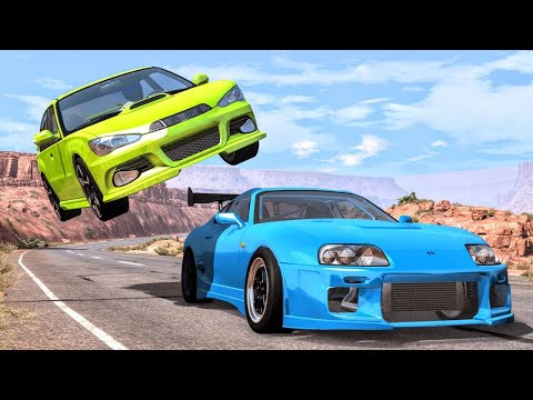 Rollover Cliff Drops – BeamNG Drive Car Crashes