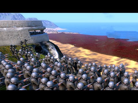 10.000 WW2 GERMANS vs 50.000 SPARTANS OMAHA BEACH - Ultimate Epic Battle Simulator