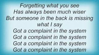 Savatage - Complaint In The System Lyrics