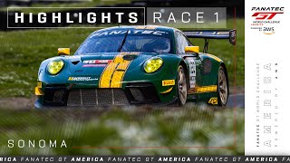 Extended Highlights | Sonoma Raceway | Race 1 | Fanatec GT World Challenge America 2024