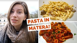 Italian Food Review - Eating Local Pasta and Dessert in Matera, Italy