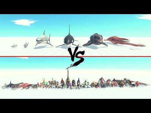 Aquatics Vs All Units ARBS | Animal Revolt Battle Simulator