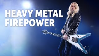 Video thumbnail for Gibson Custom Shop Richie Faulkner Flying V Custom in Pelham Blue by Sweetwater