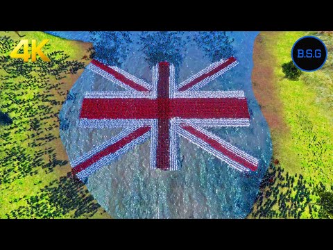 Union Jack vs 10,000 Nazi zombies - Ultimate Epic Battle Simulator UEBS