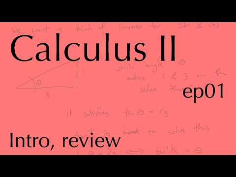 Calculus II ep01: Intro, derivatives & antiderivatives review (Sep 9, 2026)