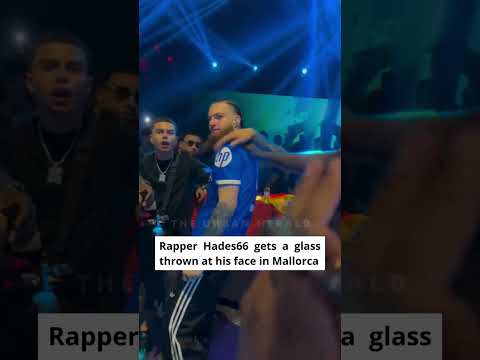 Rapper Hades66 gets a glass thrown at his face in Mallorca