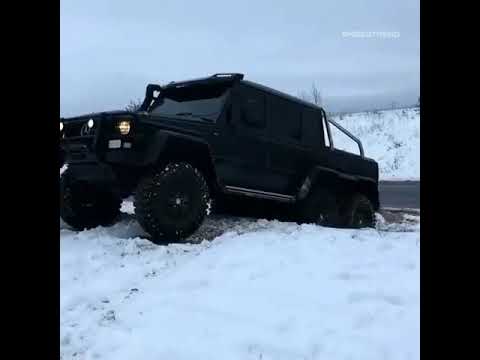 Mercedes Benz G63 6x6 struggling in the snow | G63 6x6 in snow #shorts #6x6 #g63amg