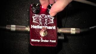 Video thumbnail for Stomp Under Foot HELLEPHANT 2-knob Fuzz guitar pedal demo with RS Tele by gearmanndude
