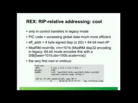 Kernel Recipes 2014 - x86 instruction encoding and the nasty hacks we do in the kernel