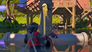 Search different Golden Pipe Wrenches (All Golden Pipe Wrench Locations) – Fortnite Midas Mission
