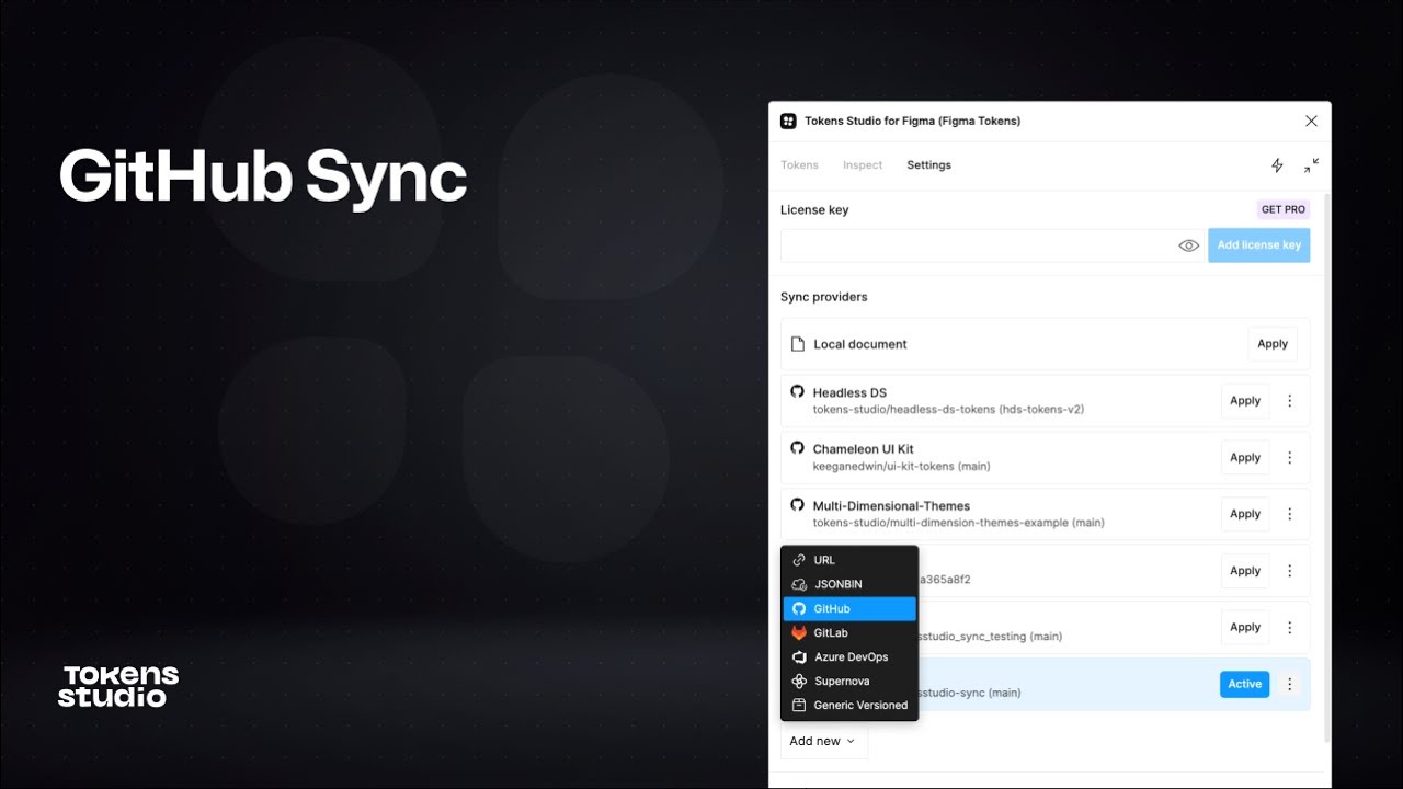 Github Sync with Tokens Studio for Figma